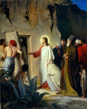 L’élévation de Lazarus Carl Heinrich Bloch Peinture à l'huile